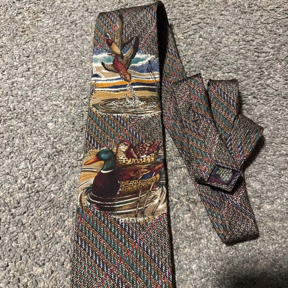 417 By Van Heusen Duck Silk Tie
